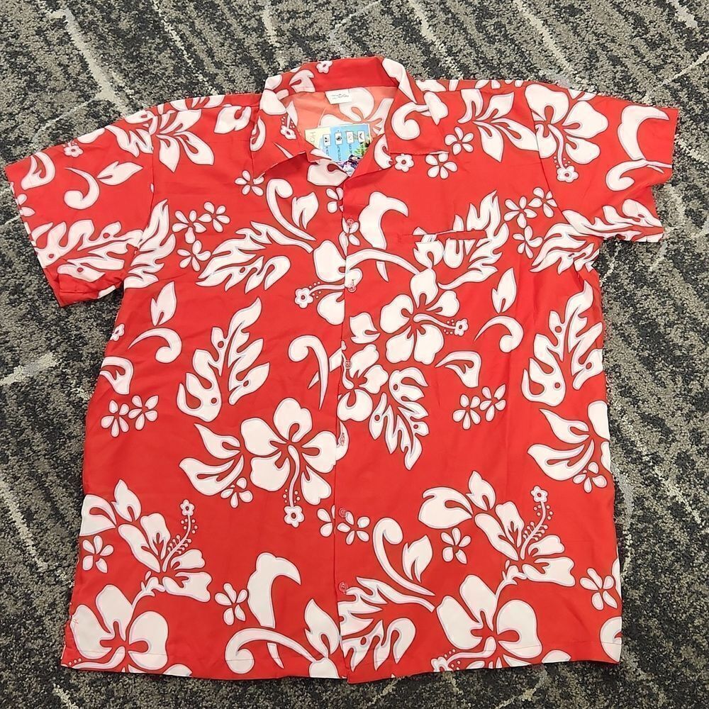 NEW Aloha Hibiscus King Kameha Shirt XXL